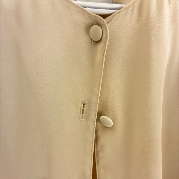 Vintage Prophecy Cream Blouse Size 14P (Fits Small) Good Condition - Picture 5 of 9